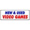 Signmission NEW AND USED VIDEO GAMES BANNER SIGN huge sale game retail store B-72 New And Used Video Games - alternate 1